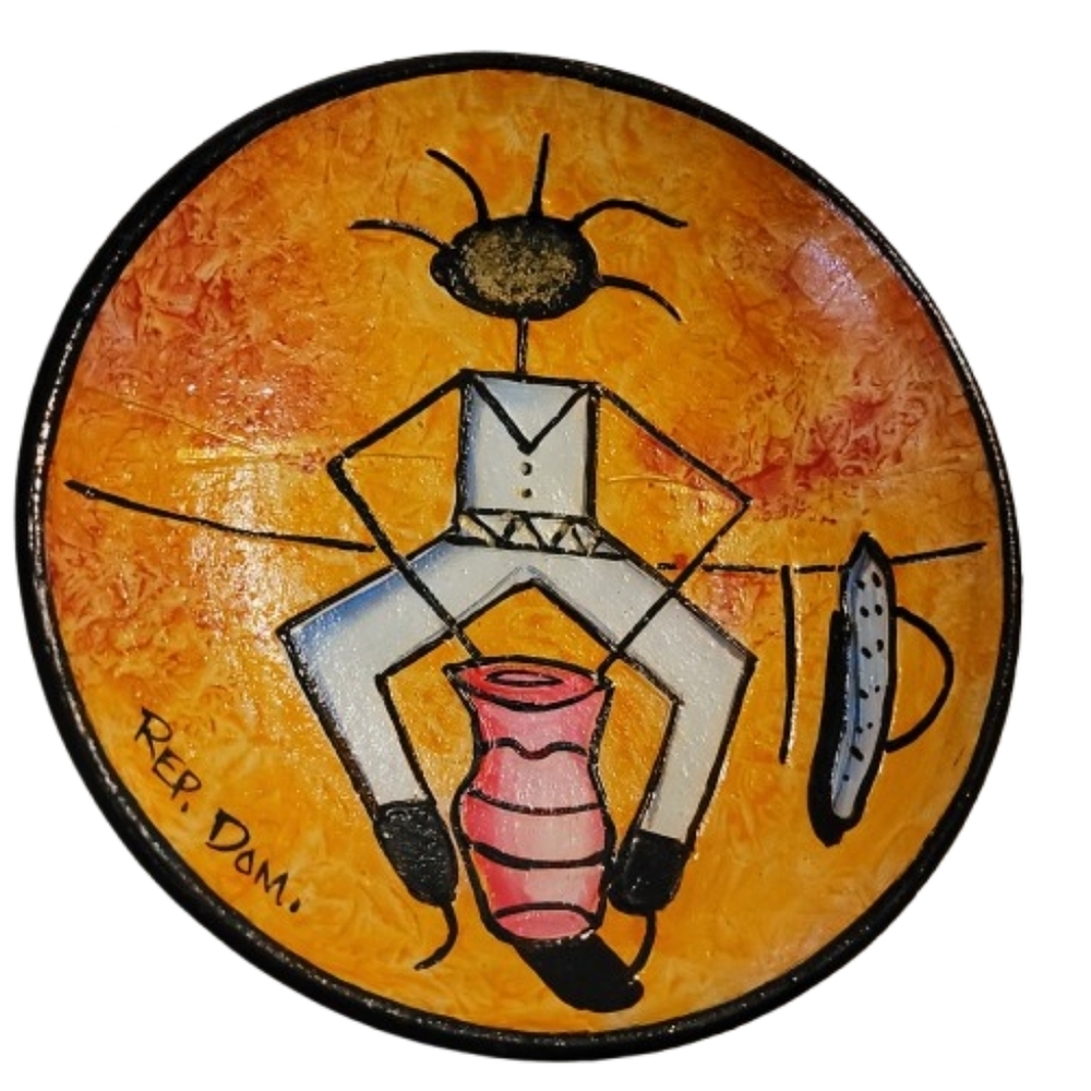 DOMINICAN REPUBLIC clay bowl plate